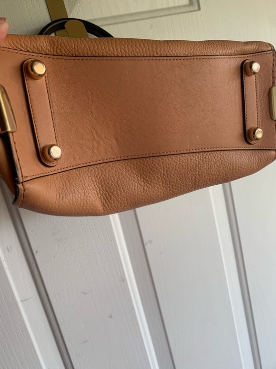 Coach Handbags - Tan and Black Women's Swagger Handbag with Gold Hardware